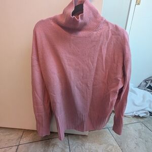 Everlane Soft Rose Cashmere Turtleneck Sweater